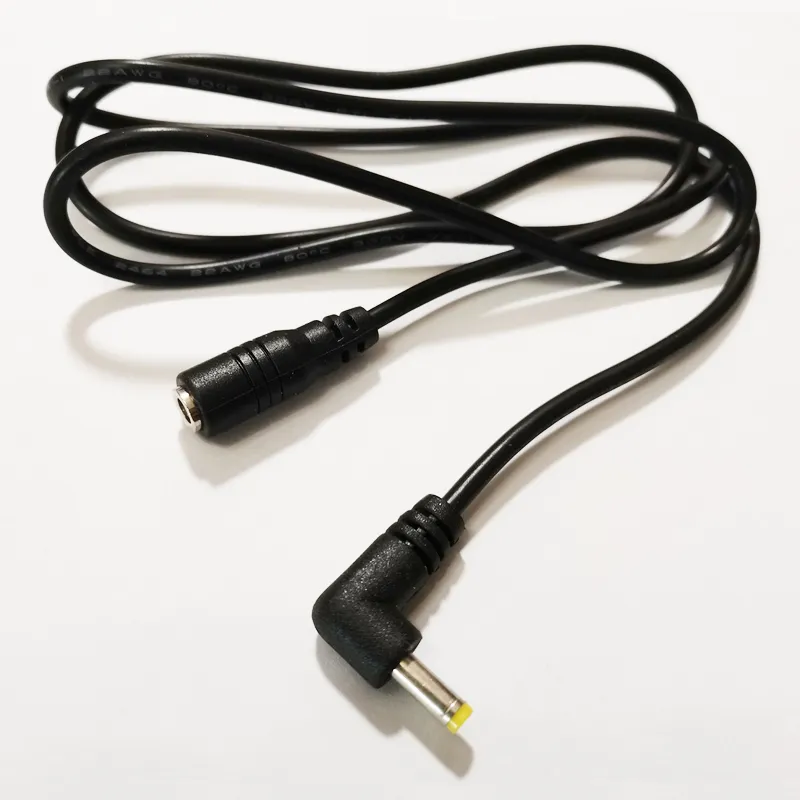 DC-kabels, 90 graden Hoekige DC Power Plug 4.0x1.7mm Male Naar Female Extension Connector Cable 90cm / 10st