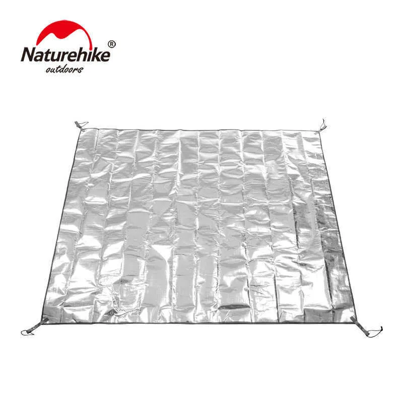 Naturehike Tappetino per tenda da campeggio PE Foglio di alluminio Materasso da pavimento pieghevole impermeabile Outdoor Beach Picnic Mat Sun Shelter NH20FCD03 Y0706