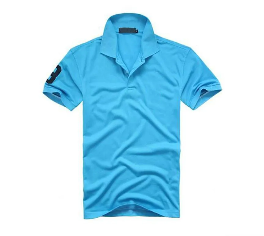 Modedesigner herrpolos skjortor stora hästbroderier män kort ärm t-shirt original enkel lapel skjorta s-6xl