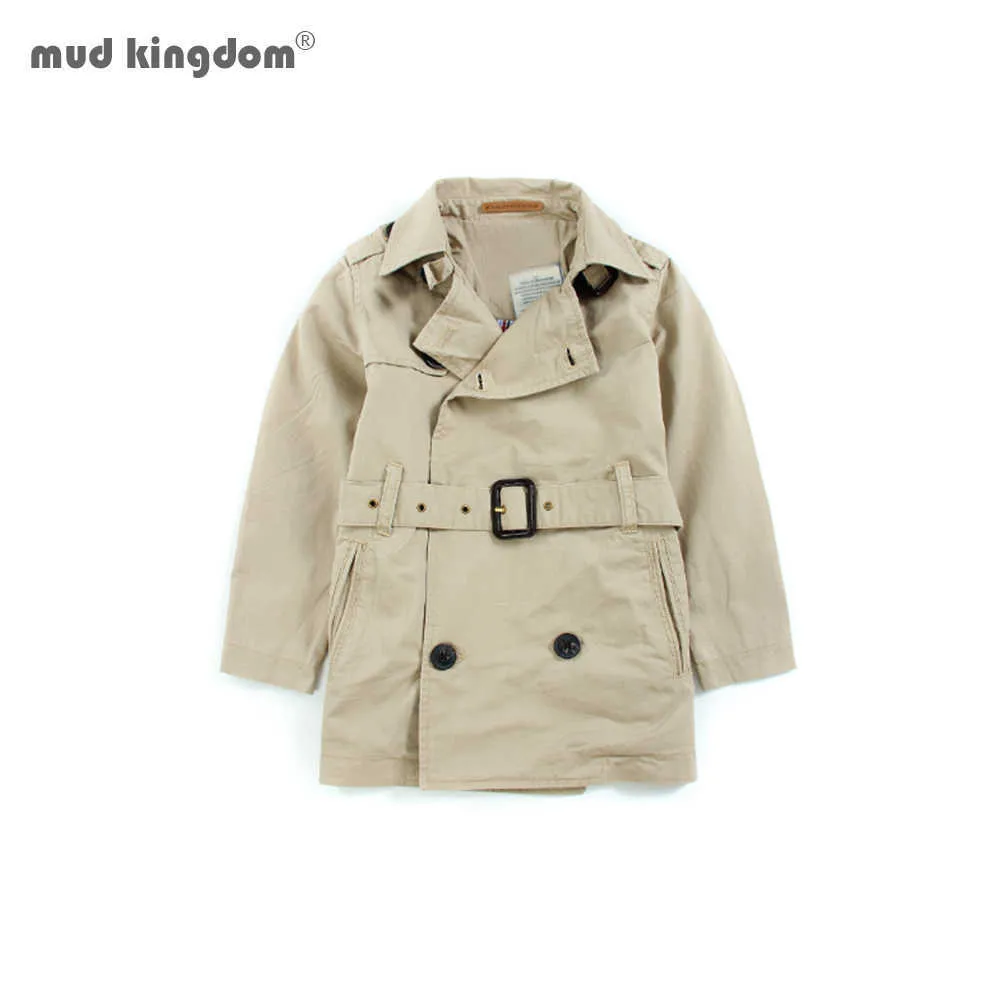 Mudkingdom Trench Coat pour Fille Garçon Coupe-Vent Enfants Wndbreaker Automne Enfants Survêtement Garçons Filles Vêtements 210615