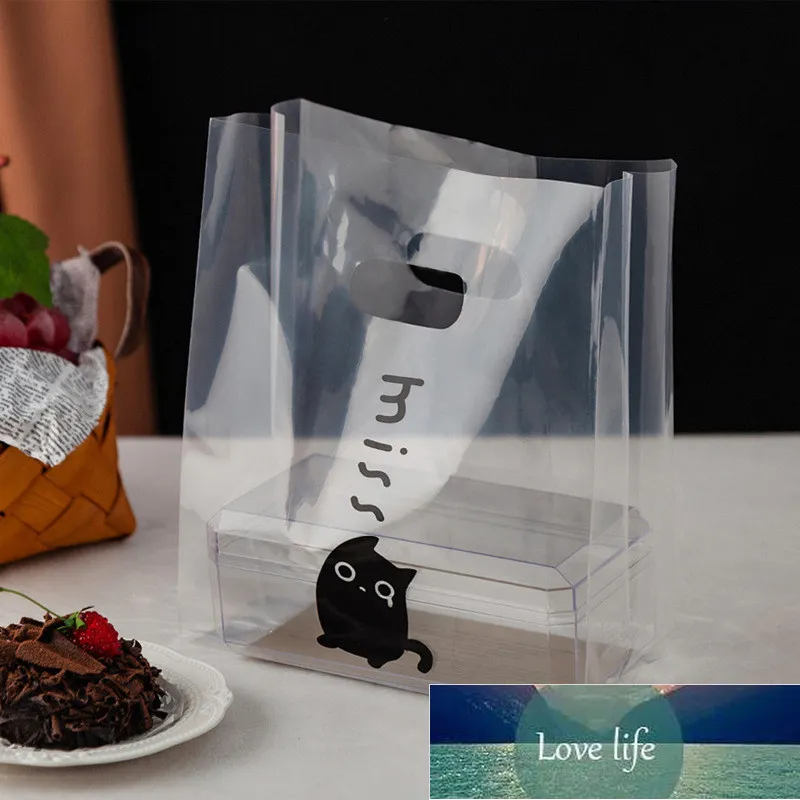 wholesale 50PCS Printed Plastic Food Packaging Bags for Salad Dessert Bread and Cake Transparent Portable Takeaway Custom Design