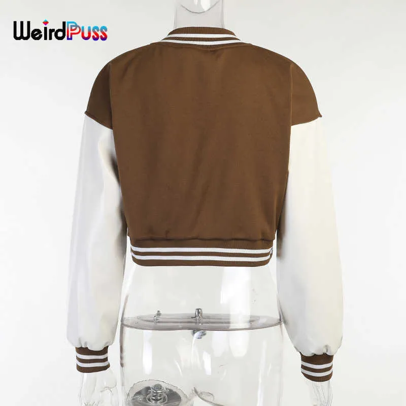 Womens Weird Patchwork Short Casual Jackets For Women With Letter Print And Button Closure Autumn Casual Baseball Coat, Y2K Fashion, Sporty Sweatshirt 210927 From Kong003, $21.39 | DHgate.Com Womens Weird Patchwork Short Casual Jackets For Women With Letter Print And Button Closure Autumn Casual Baseball Coat, Y2K Fashion, Sporty Sweatshirt 210927 From Kong003, $21.39 | DHgate.Com