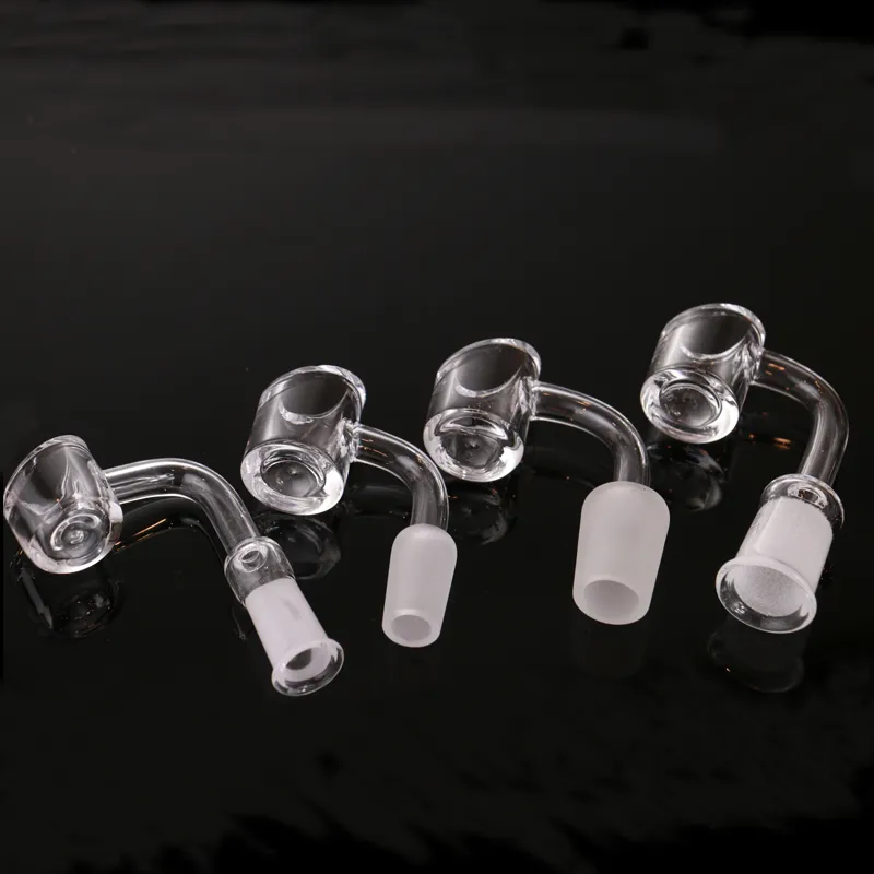 Wasserpfeifen Neuer 4 mm dicker Quarz-Banger-Adapter für Glasbong-Ölplattformen Großhandel domeless Nagel 10 mm 14 mm 18 mm, männlich und weiblich 100%