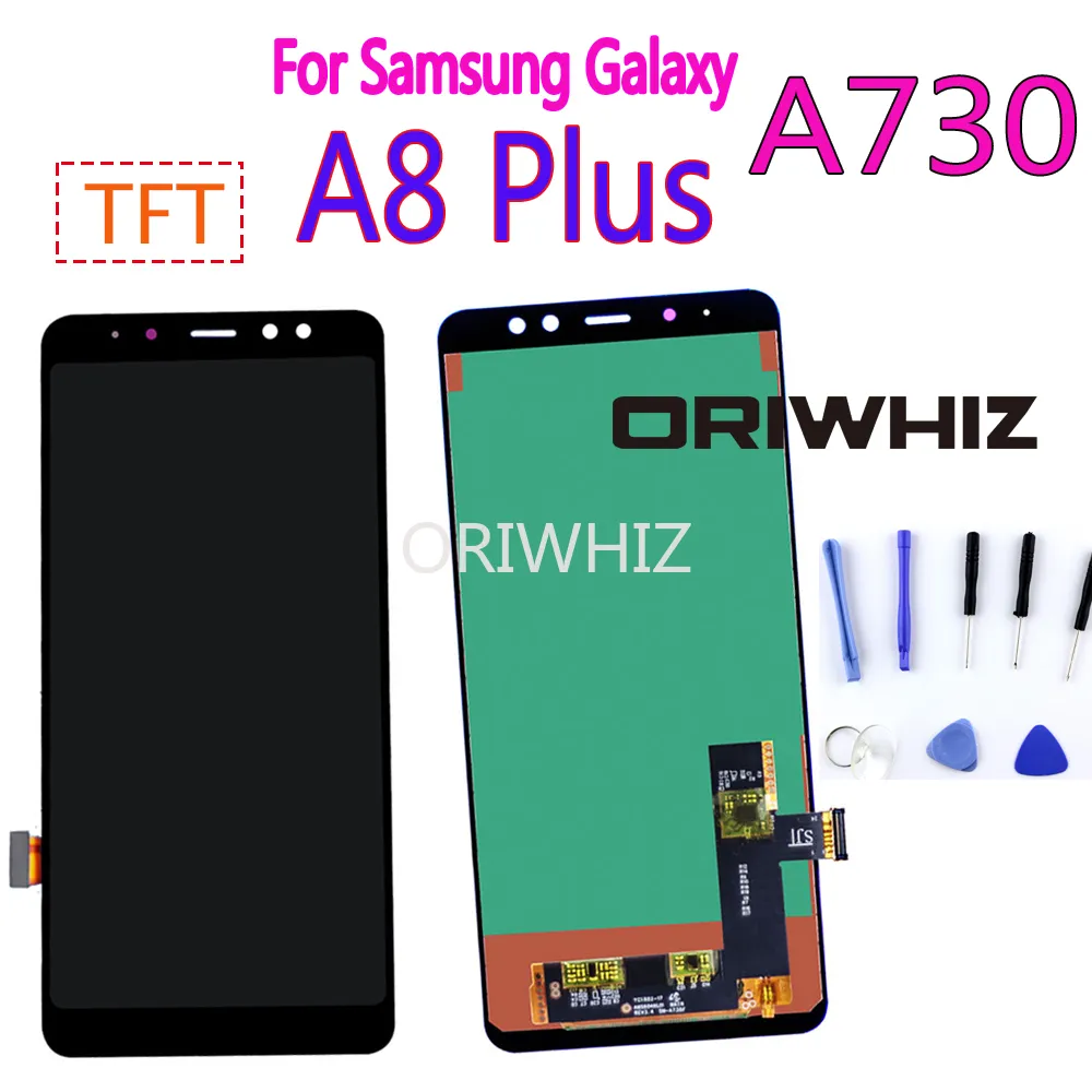 A730 Wyświetlacz LCD dla Samsung Galaxy A8 Plus A8 + 2018 Ekran Dotykowy Digitizer Montaż dla A730F A730F / DS A730X Części zamienne