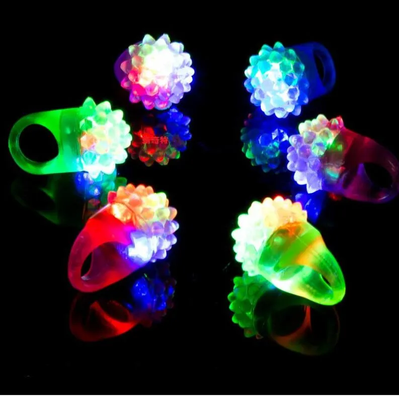 Flashing Ring Party Soft Jelly Cool Led Silicone Prop Cheer Finger Lamp