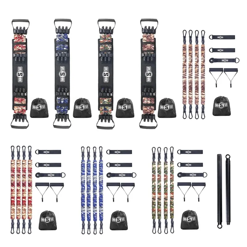 Bench Press Bands With Bar Chest Builder Workout Equipment Arm Expander