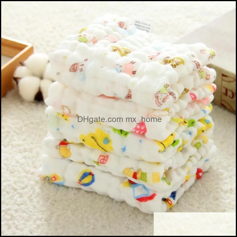 Bibs & Burp Cloths 3pcs Muslin 6 Layers Cotton Soft Baby Towels Kids Face Towel Handkerchief Bathing Feeding Washcloth Wipe WT647