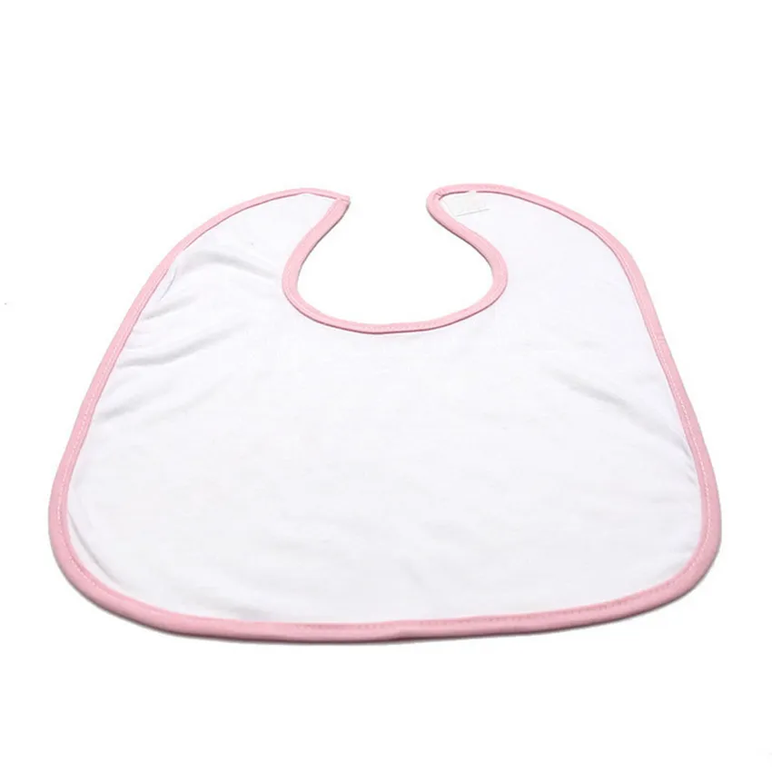 Sublimation Baby Bibs Blank White Bibs for Kids DIY 5 Color Baby Boys and Girls Feeding Thermal Transfer Press Machine Children Scarf A13