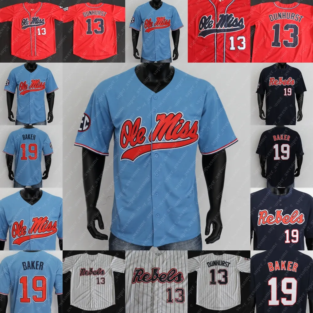 Wholesale Best Quality Best Use NCAA Ole Miss Rebels Baseball Jersey 16