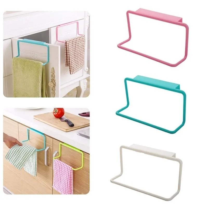 Organisation de rangement de cuisine porte-serviettes support suspendu organisateur armoire de salle de bain placard cintre fournitures garde-manger