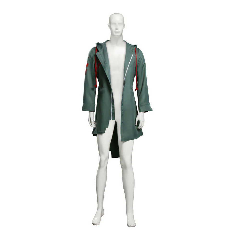 Super Dangan Ronpa 2 Nagito Komaeda Costume Cosplay Unisex Anime Danganronpa Giacca Cappotto con Cappello Costumi di Halloween Y0913