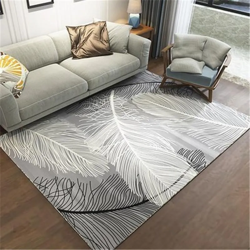 Dywany sypialnia do drzwi kuchennych do salonu podłoga prosta nowoczesne abstrakcyjne chińskie dywaniki dywanowe czarne szare dywany