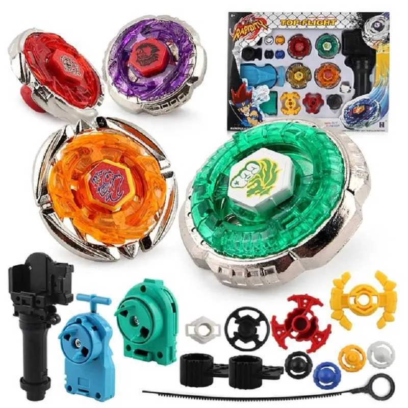 Beyblades Metal Fusion Toys 4D Spinning Set with Dual Launcher Hand Toy Child Gift 210803
