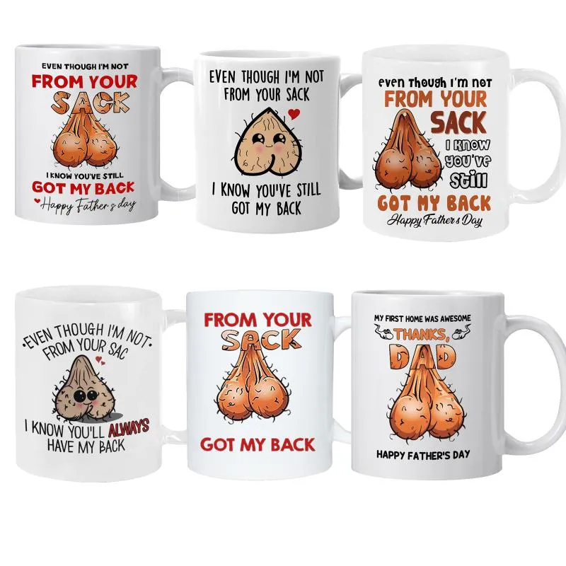 Mugs Fathers Day Mug Gift Even Though I'm Not From Your Sack Stepdad Christmas Birthday Step Dad Coffee For