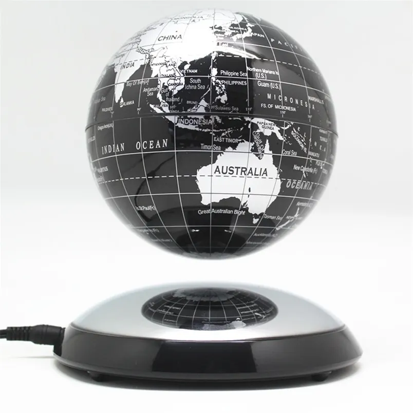 6 pouces créatif lévitation magnétique flottant globe carte du monde le décor de bureau cadeau d'anniversaire de la société de Noël 211105