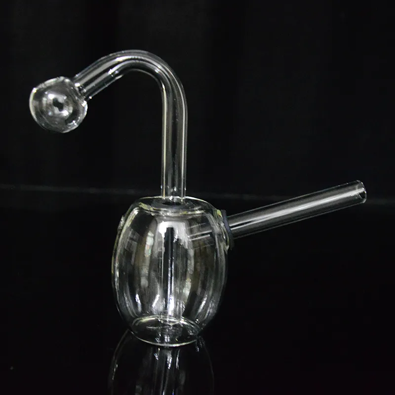 Hand Size Dab Rigs Mini Oil Burner Bubbler Glass Water Pipes Travel Bongs 4.7" inch Oil Rigs Beaker with Carb Hole Detachable Downstem Pot