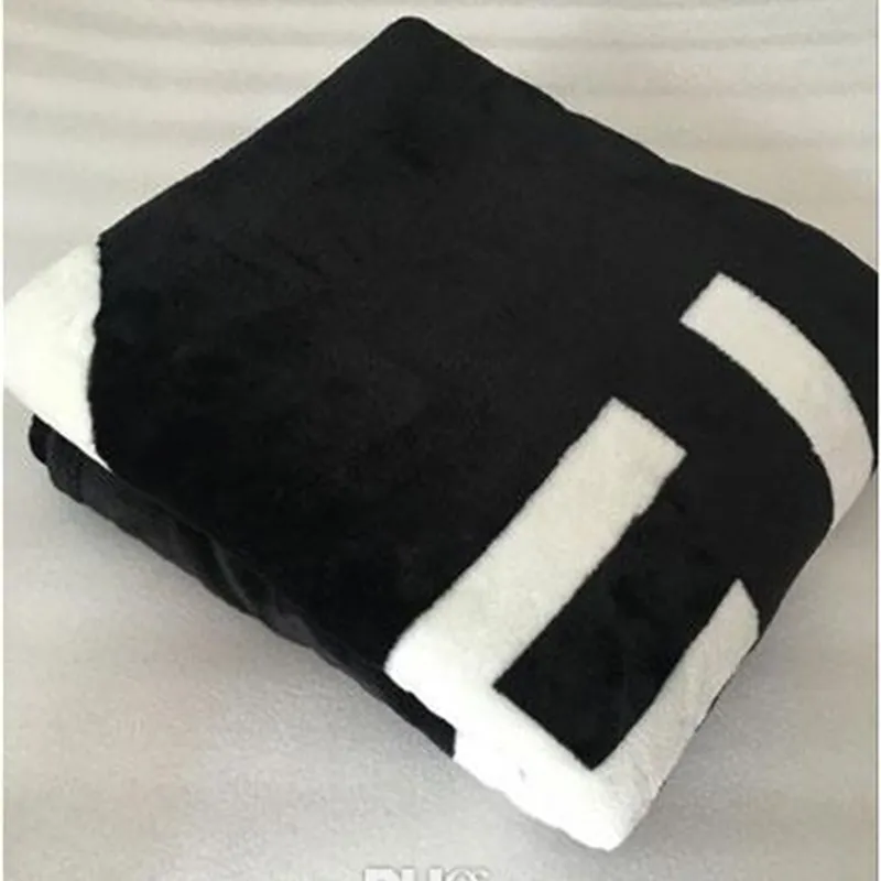 HOT Brand black throw flannel fleece blanket 2size- 130x150cm, 150x200cm with dust bag C style for Travel ,home ,office nap blanket