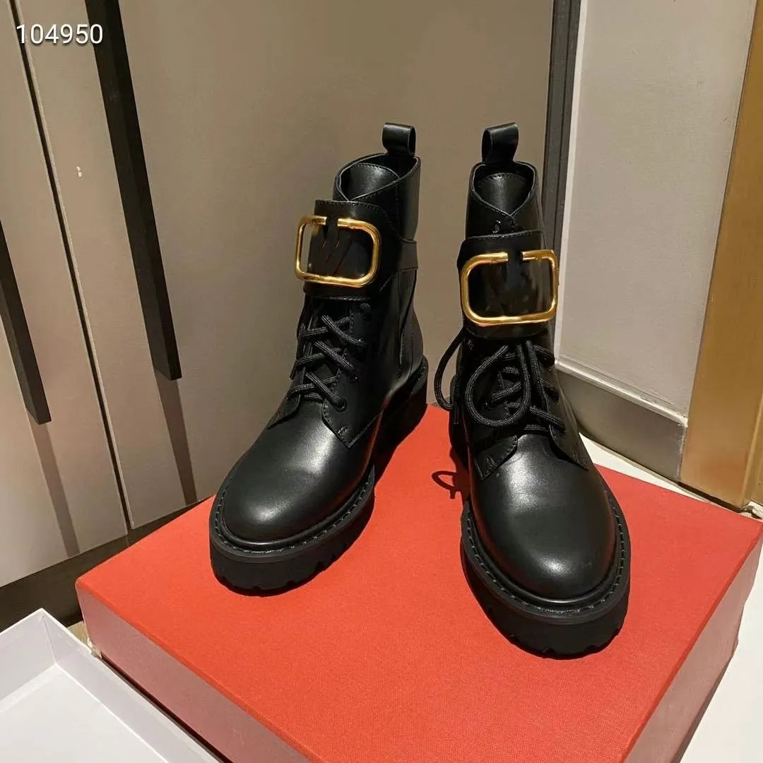 2020 moda designer de luxo marca botas femininas sapatos de couro feminino botas de tornozelo direto da fábrica cabeça redonda feminina botas curtas tamanho 35-40