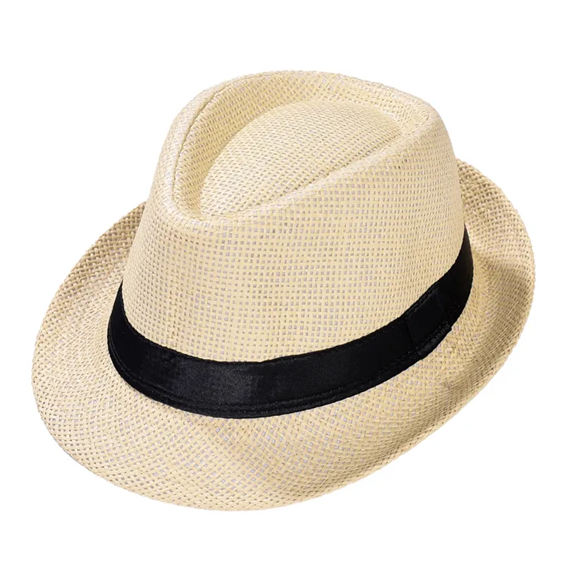 Imixlot 7 couleurs mode chaude été décontracté unisexe plage chapeau de paille Simple décontracté Protection solaire casquette de Jazz enfants Cowboy chapeaux