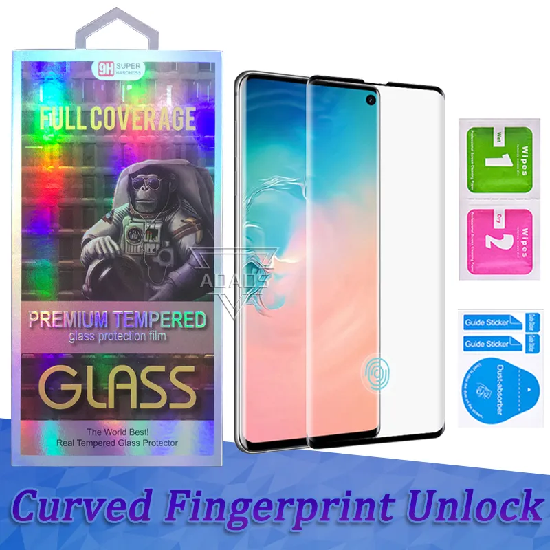 3D Curved Tempered Glass Phone Screen Protector For Samsung Galaxy S24 S23 S22 S21 S20 Note20 Ultra S10 S8 S9 Plus Note10 NOTE8 NOTE9 Film in Retail Box
