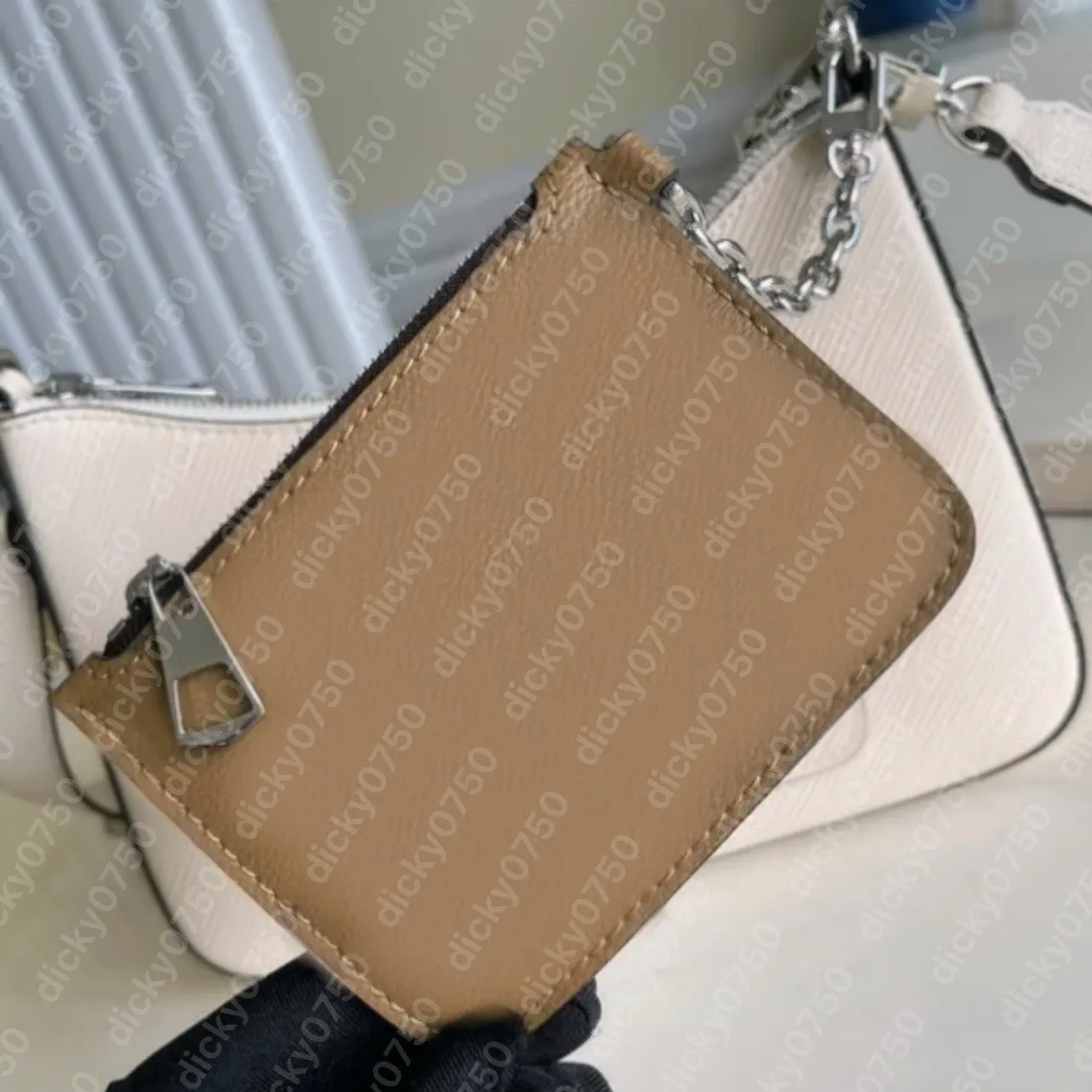 dicky0750b shoulder bag Handbags chain clutch crossbody bags lady hobo twin set classic Striped for women fashion chains purse designer handbag cowhide Wholesale