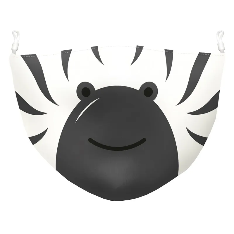 Masque en coton pour enfants masque anti-poussière à impression numérique animale avec trois couches de protection douce et respirante