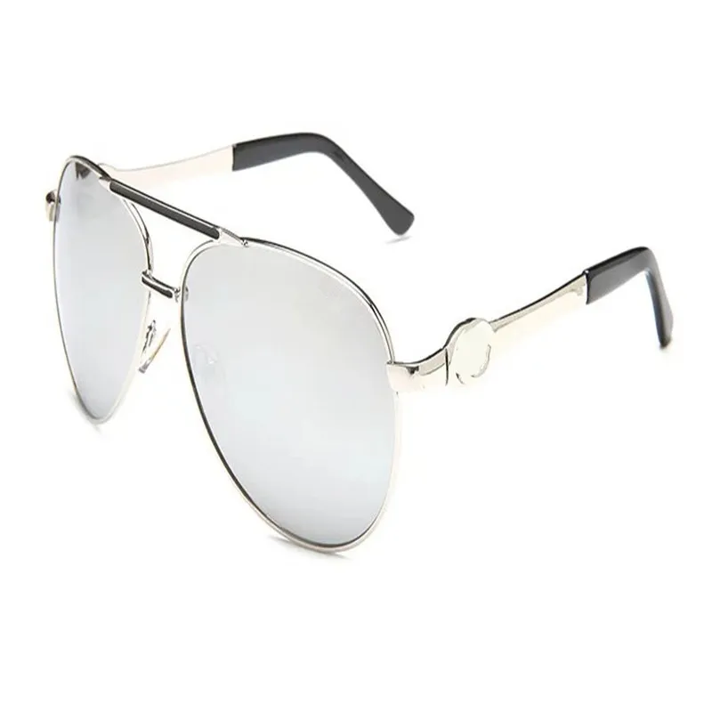 top quality sunglass Classic Round Brand ray Design UV400 sunglasses Eyewear Metal Gold bans Frame Sun Glasses Men Women Mirror Luxury Polaroid glass Lens