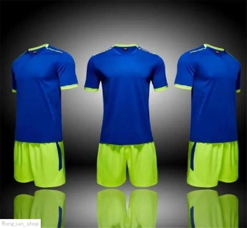 Mode Team Blank Jerseys Sets, 11 20 Anpassad, Träning Running Soccer bär kortärmad med shorts005