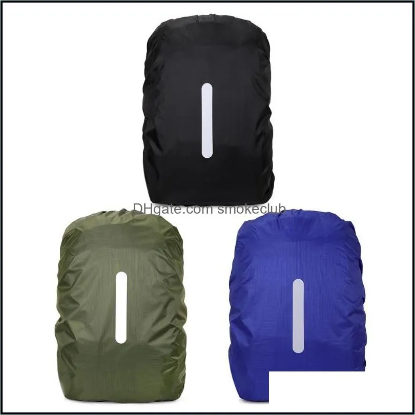 Outdoor Bags Rain Cover For Backpack 20L 35L 45L 60L 70L Reflective Waterproof Bag Camo Camping Hiking Climbing Dust Raincover