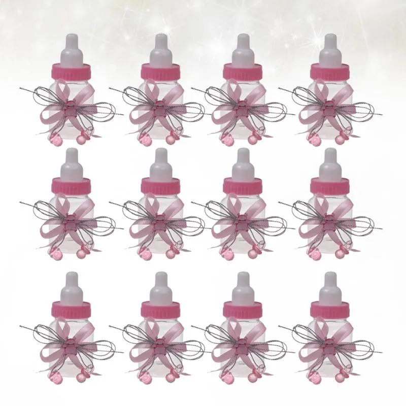 Gift Wrap 12 stks Nursing Fles Candy Opbergdozen Transparante Houder)