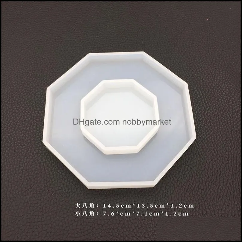 Octagon Heart Rhombus Silicone Molds DIY Silicone Resin Craft Mold Jewellery Making Epoxy Resin Craft Polymer Clay Mud Board