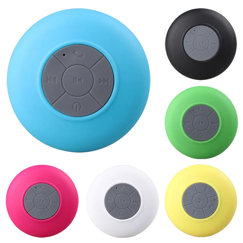 Mini Bluetooth Tragbares wasserdichte drahtlose Freisprechanbieter Saugbecher für Duschen Badezimmerpool MP3 Musik Player Lautsprecher 79