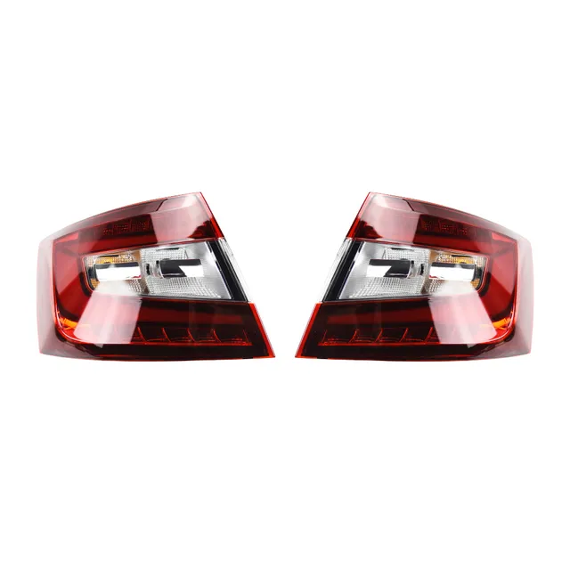 Arabalar Kuyruk Işıkları Meclisi Skoda Octavia Taillights Için 2015-2017 12 V LED Araba Arka Lambası Arka Lamba Fren Çalışan Ampul