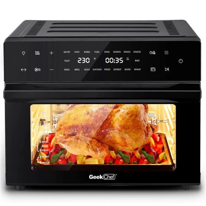 US STOCK Geek Chef AiroCook 31QT Air Fryer Toaster Oven Combo, with Extra Large Capacity, Family Size, 18-in-1 Countertop Ovena55 a32 a00