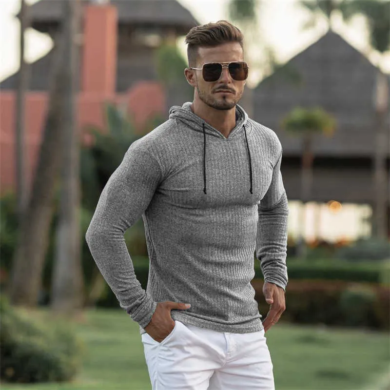 Herren Sweatshirt Baumwolle Langarm - Bequemer Strickpullover Oversized Ohne Kapuze