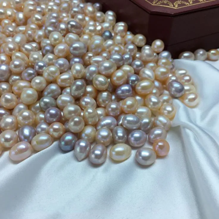 High Quality 5A Loose Freshwater Rice Pearls 5-6Mm/6-7Mm Without Hole Natural Colors Different Colors For Jewelry Diy Shipping