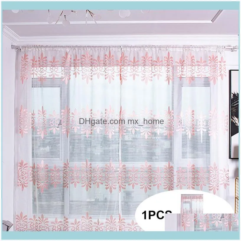 Curtain & Drapes Trees Sheer Tulle Window Treatment Voile Drape Valance Fabric Bedroom In The Kitchen Curtains