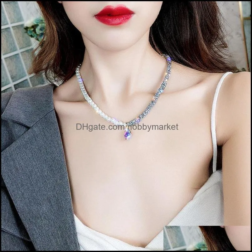 Korean Pearl beads chains Choker For necklace Women Fashion Double Layer necklace Luxury Personalized Jewelry Gift