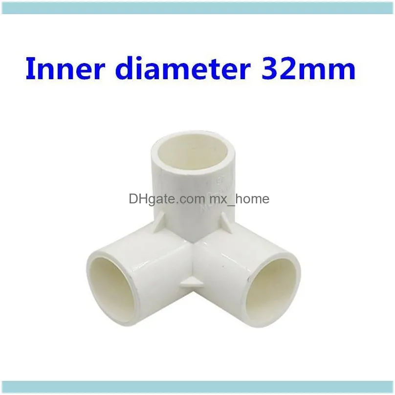 Pipe Connector Garden Irrigation Tube Adapter 32mm PVC Three-Dimensional Tee Watering System Stereoscopic Water Equipments
