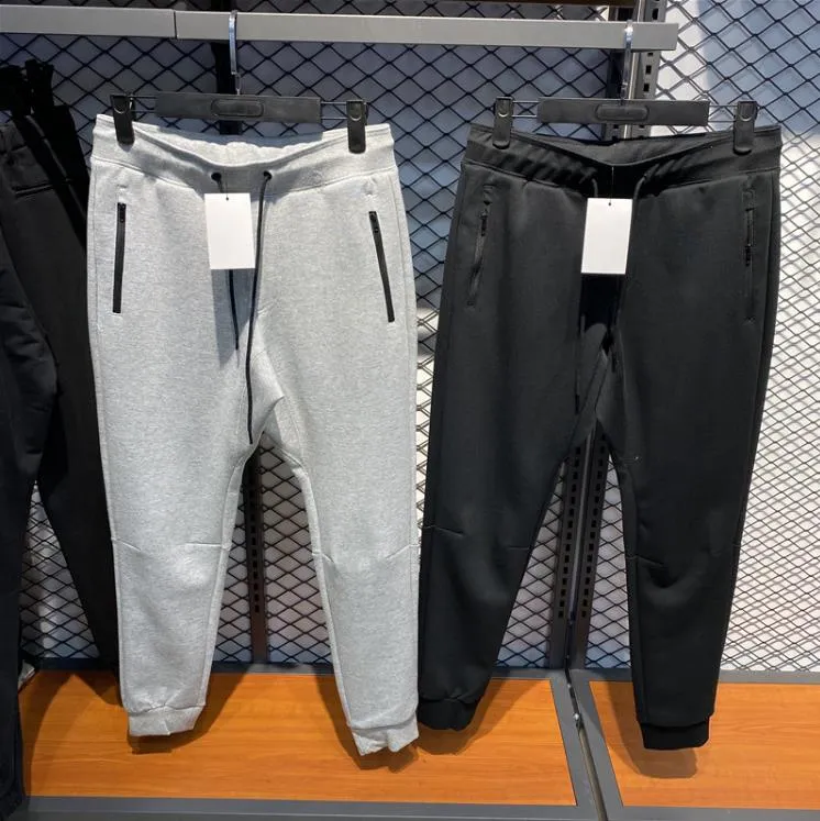 NERO GRIGIO Tech Design con cerniera laminata pantaloni da corsa pantaloni sartoriali tridimensionali da uomo in cotone spazio pantaloni sportivi 3 colori taglia asiatica M-XXL