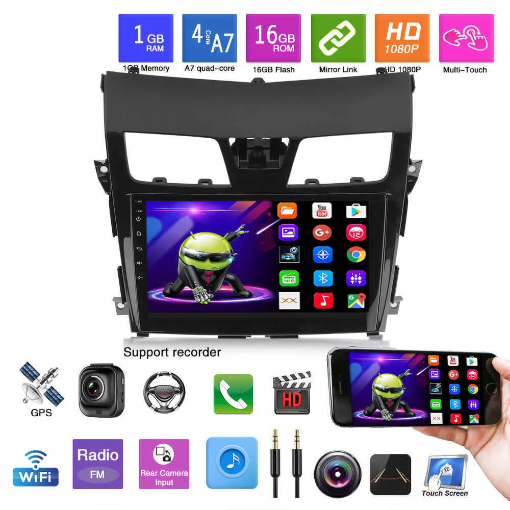 Android 9.1 10.1 "autoradio stéréo lecteur MP5 pour Nissan Altima 2013-2018 GPS Navigation WIFI Bluetooth mains libres voiture multimédia