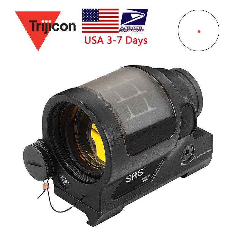 Caça tática Reflex Sight Sistema de energia solar Trijicon SRS 1X38 Red Dot Sight Scope com QD Mount Optics Rifle Scope