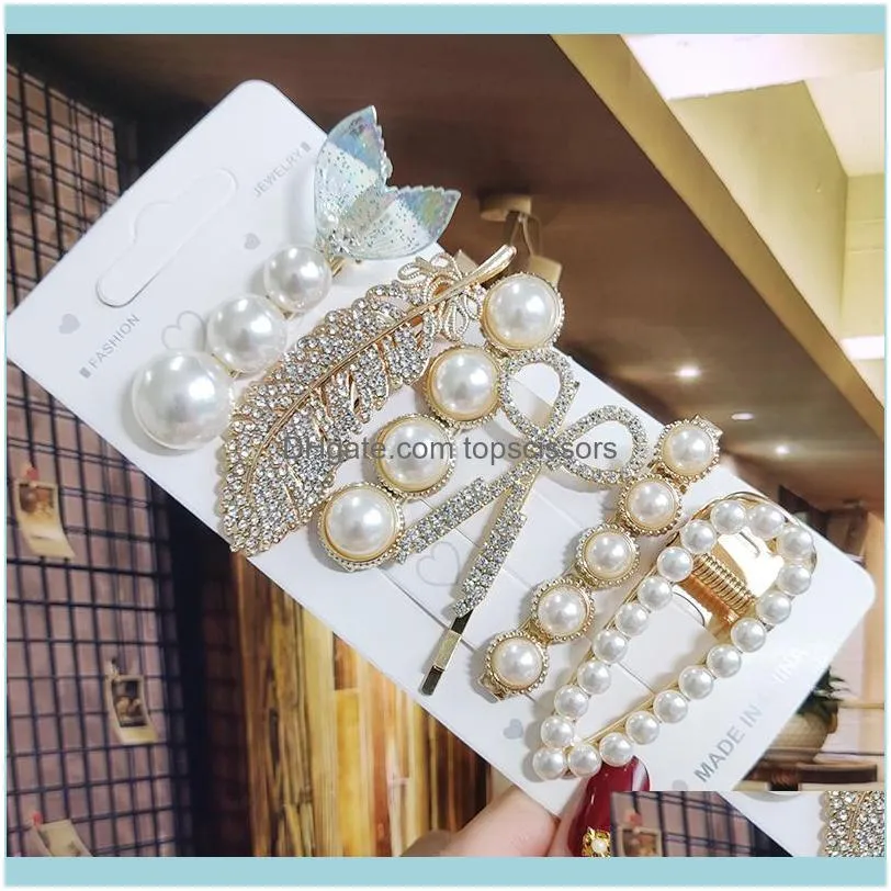 Korean Hairgrip Crystal Hair Clip For Women Fashion Girl Gold Silver Hairpins Headwear Accessories Barrettes Side1