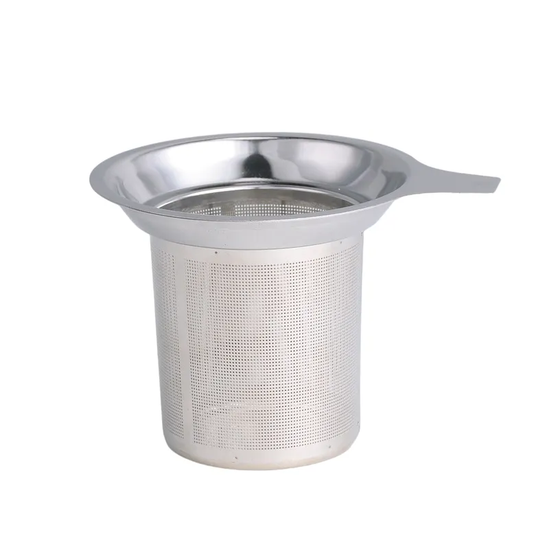 Rostfritt stål Kaffe Tea Strainer Stor kapacitet Infuser Fine Mesh Strider Filter Hängande på Tekanna Muggar Koppar Branta Lösa Te Leaf JY1092