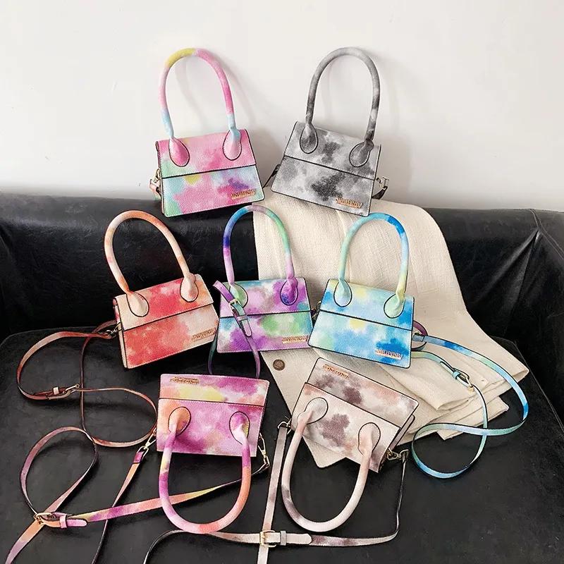 HBP designer borse a tracolla piccola tote bag crossbody pu pelle borsa colorata di alta qualità borsa moda donna ragazza shopping carino Tie Dye PS092401