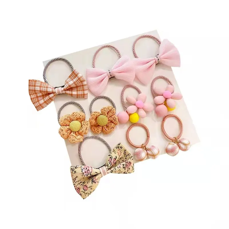 Princesa bonito bowknot gravata arco sets desenhos animados headwear crianças faixas de cabelo elástico crianças cordas meninas acessórios cocar de bebê