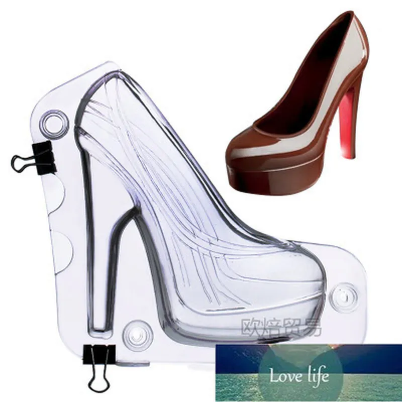 Tools Big Size 3D Chocolate Mold High Heel Shoes Candy Cake Decoration Molds DIY Home Baking Pastry Lady Shoe K064