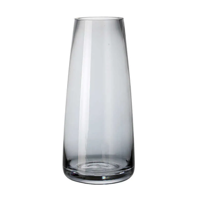 花瓶のリビングルームドライフラワーノルディックインスタイルガラス透明なディルホームデコレーションアクセサリー家の花瓶210623