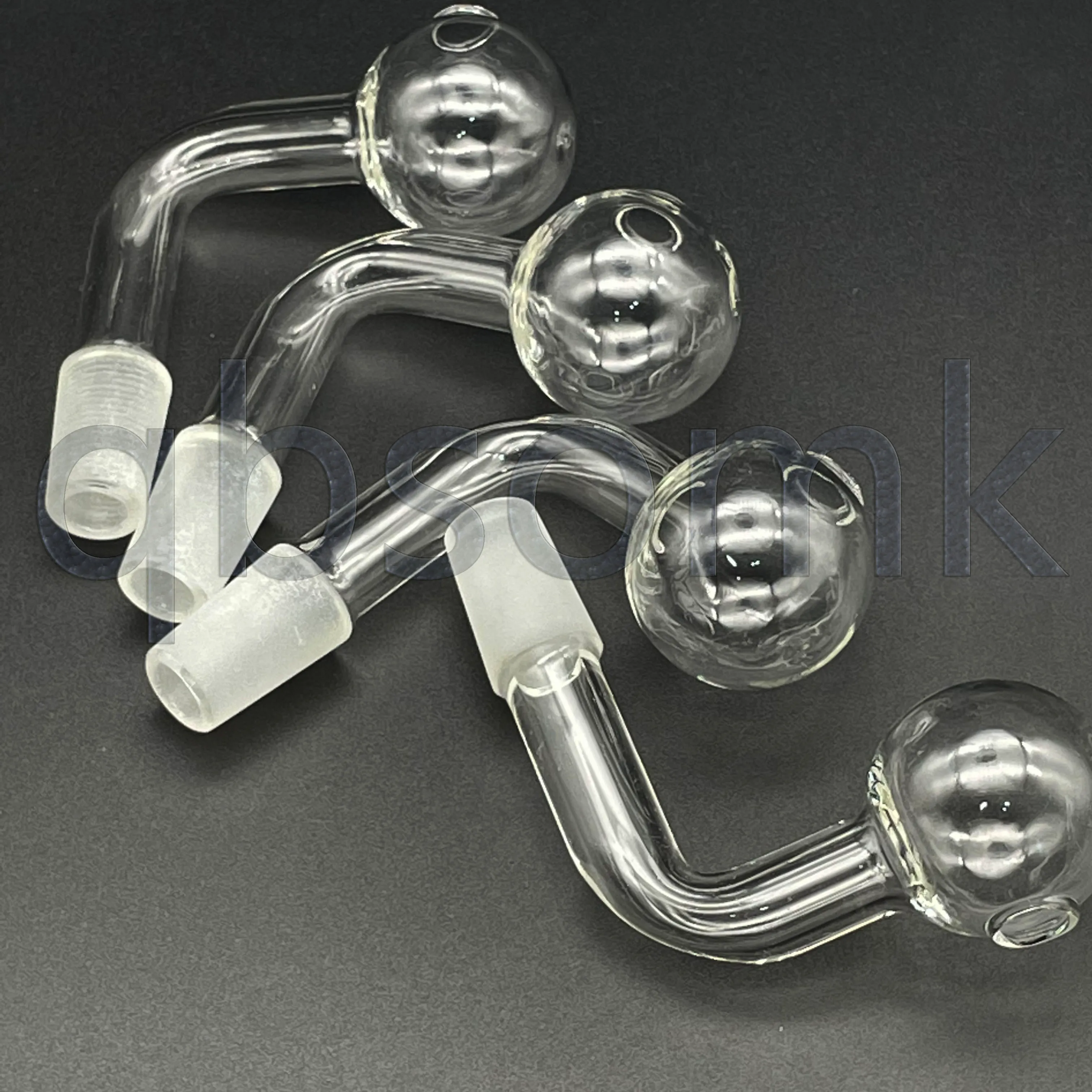 QBsomk vattenpipor 14 mm 18 mm klar tjock Pyrex oljebrännare piep Hane Hona Led för vattenrör Glas Bong Dab Rigg skål