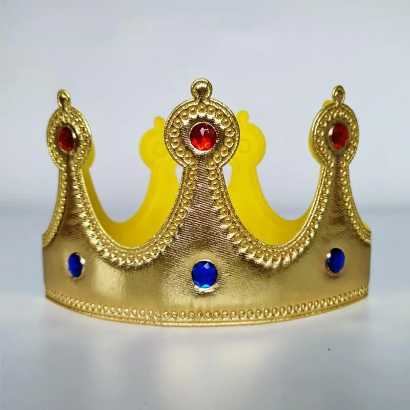 Feest petten 7 kleuren verjaardag cap koning kroon hoed geborduurde stof voor kinderen volwassen cosplay prins prinses festival decor
